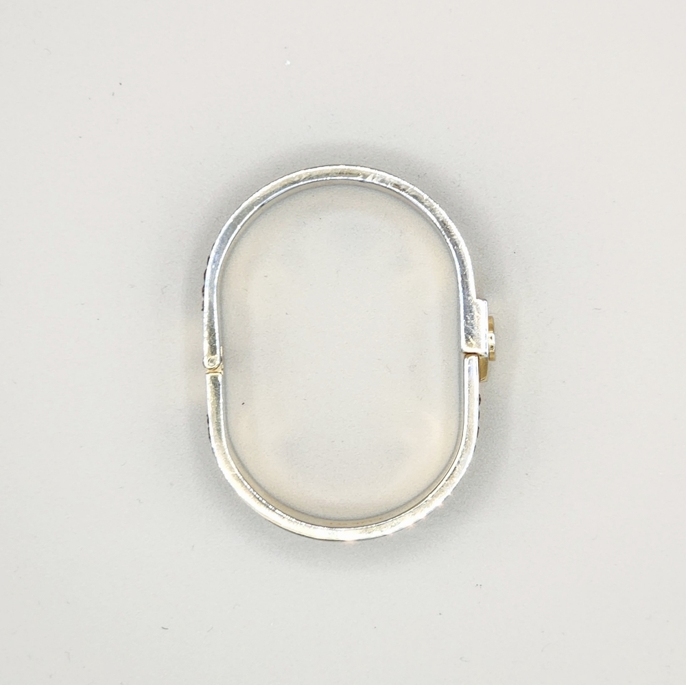 Loewe Vintage Logo Bangle Bracelet-Leather and Gold Plate - Picture 9 of 10